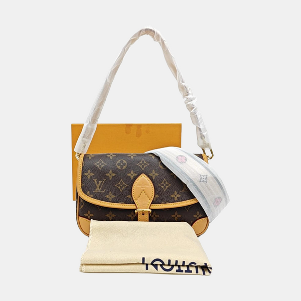 DIANE Monogram Coated Canvas Brown