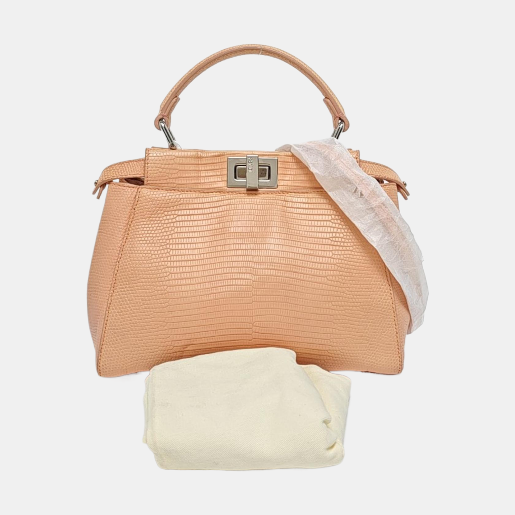 Authenticated pre-owned  Peekaboo Mini Lizard Pink - Shoulder Bag at Looply