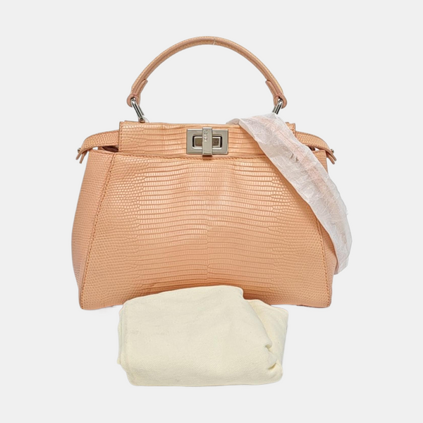 Authenticated pre-owned  Peekaboo Mini Lizard Pink - Shoulder Bag at Looply