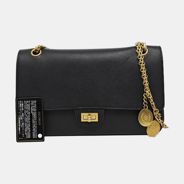 Authenticated pre-owned  2.55 227 (jumbo) Calfskin Black - Crossbody Bag at Looply