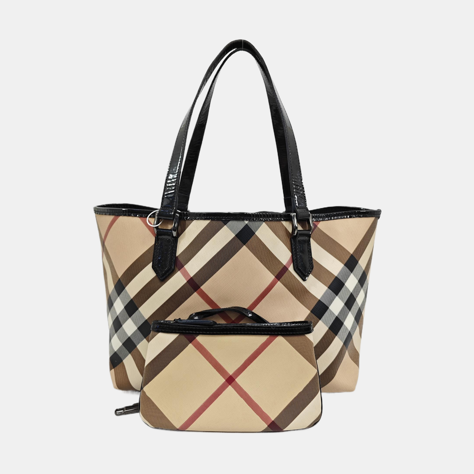 Reversible Bag Medium Coated Canvas Beige