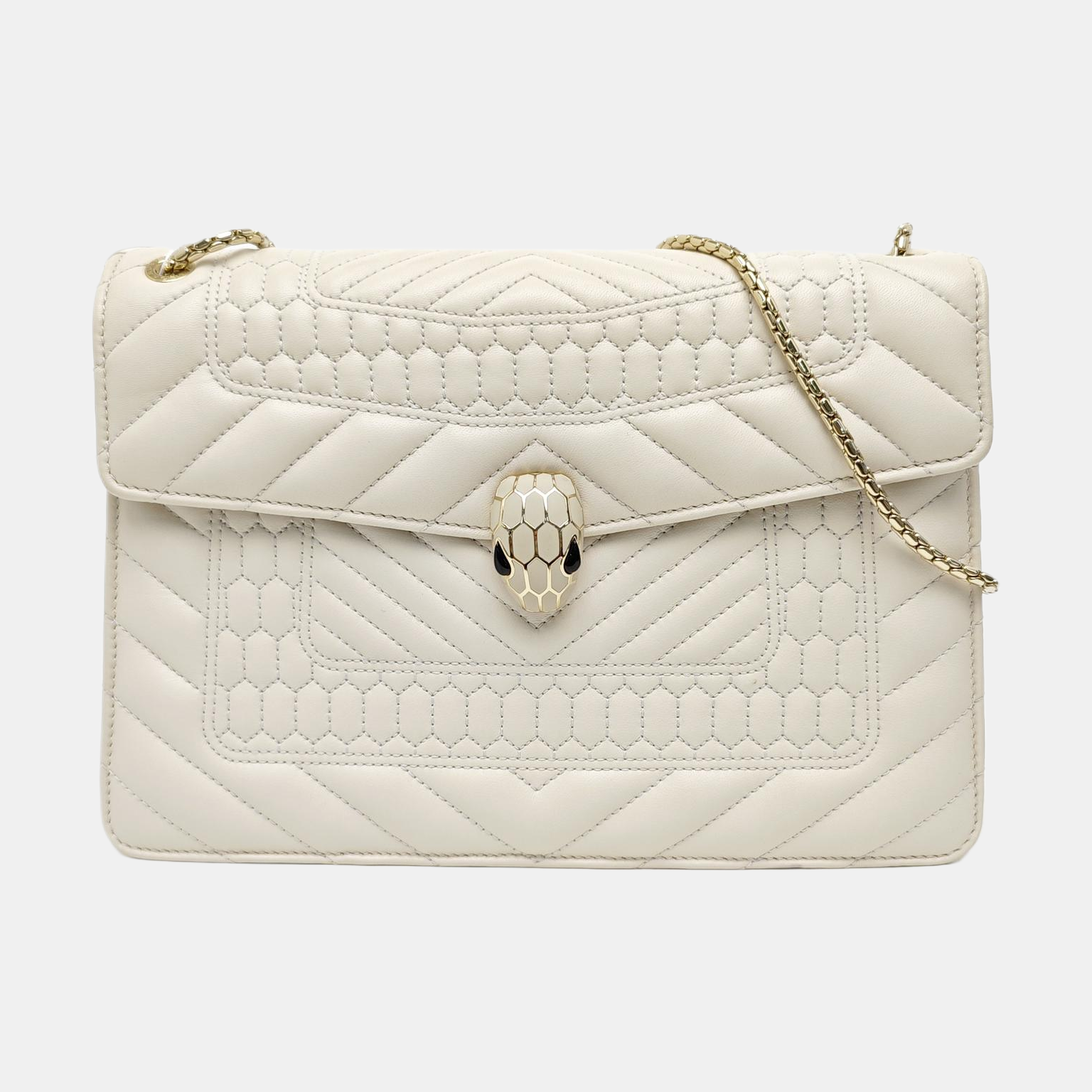 SERPENTI FOREVER Quilted Leather White