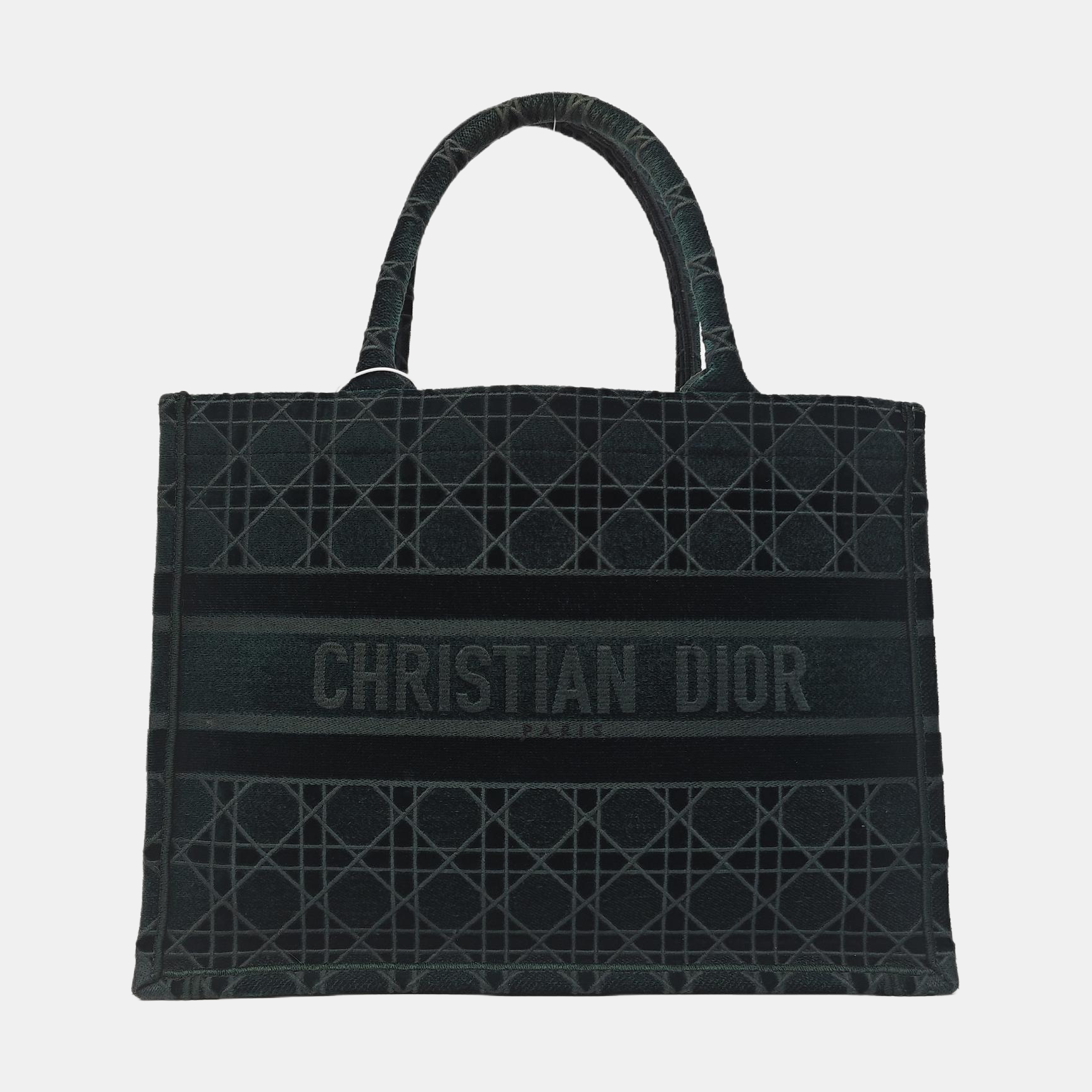 Authenticated pre-owned  Book Tote Medium Velvet Green - Tote Bag at Looply