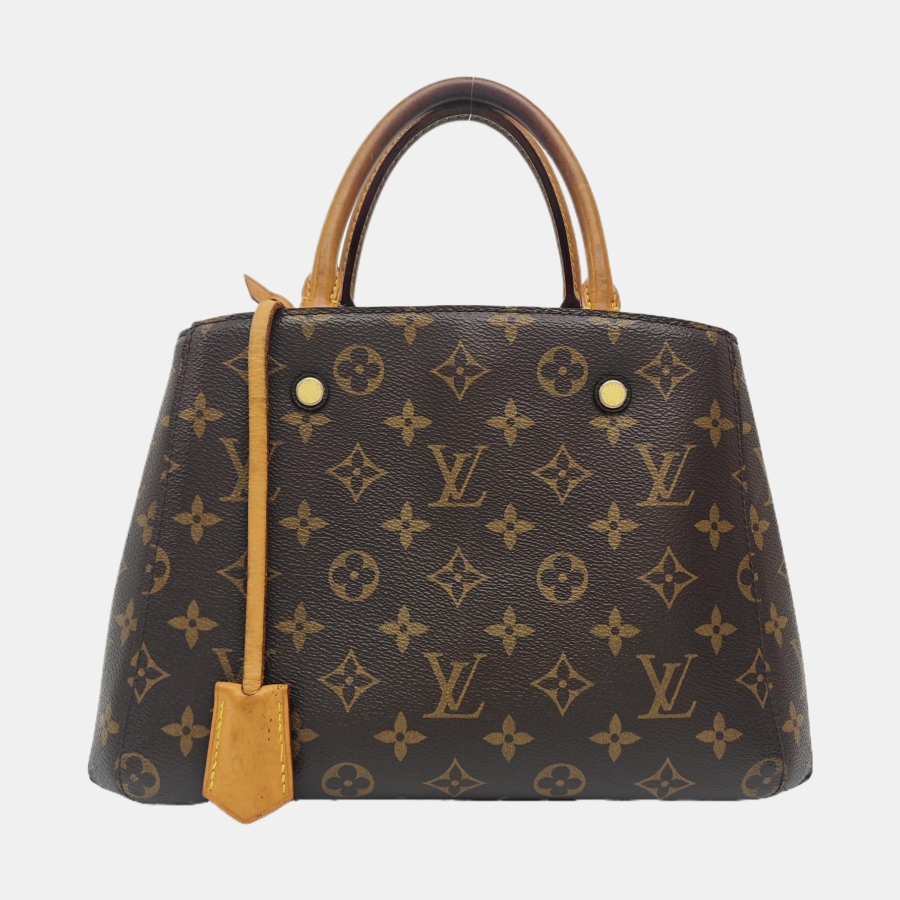 MONTAIGNE BB Monogram Coated Canvas Brown