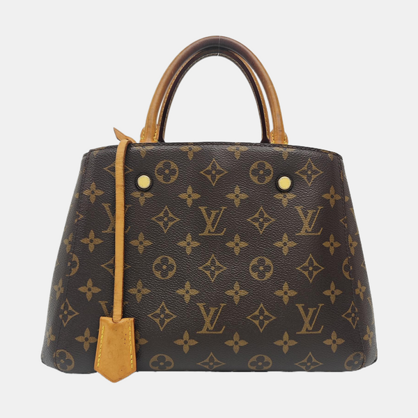 MONTAIGNE BB Monogram Coated Canvas Brown