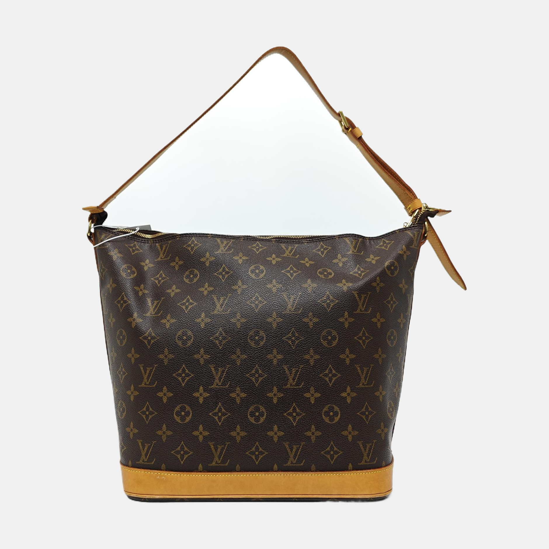 SHARON STONE Monogram Coated Canvas Brown