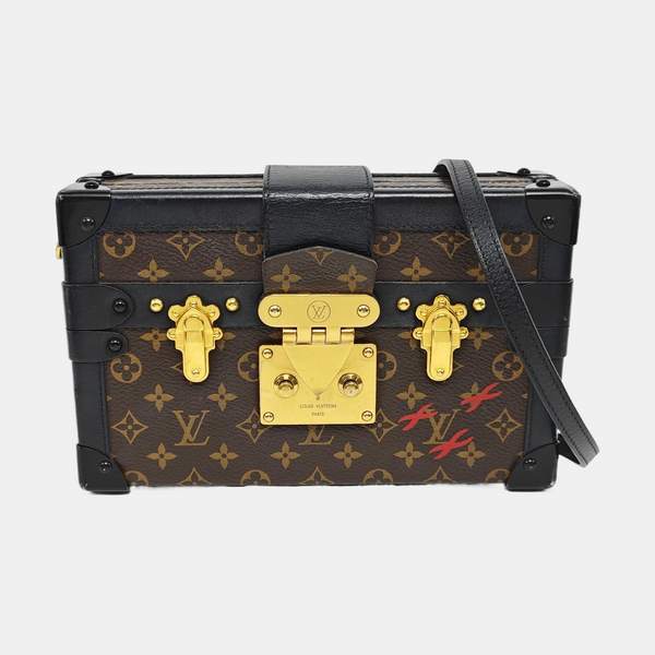 PETITE MALLE Monogram Coated Canvas Brown