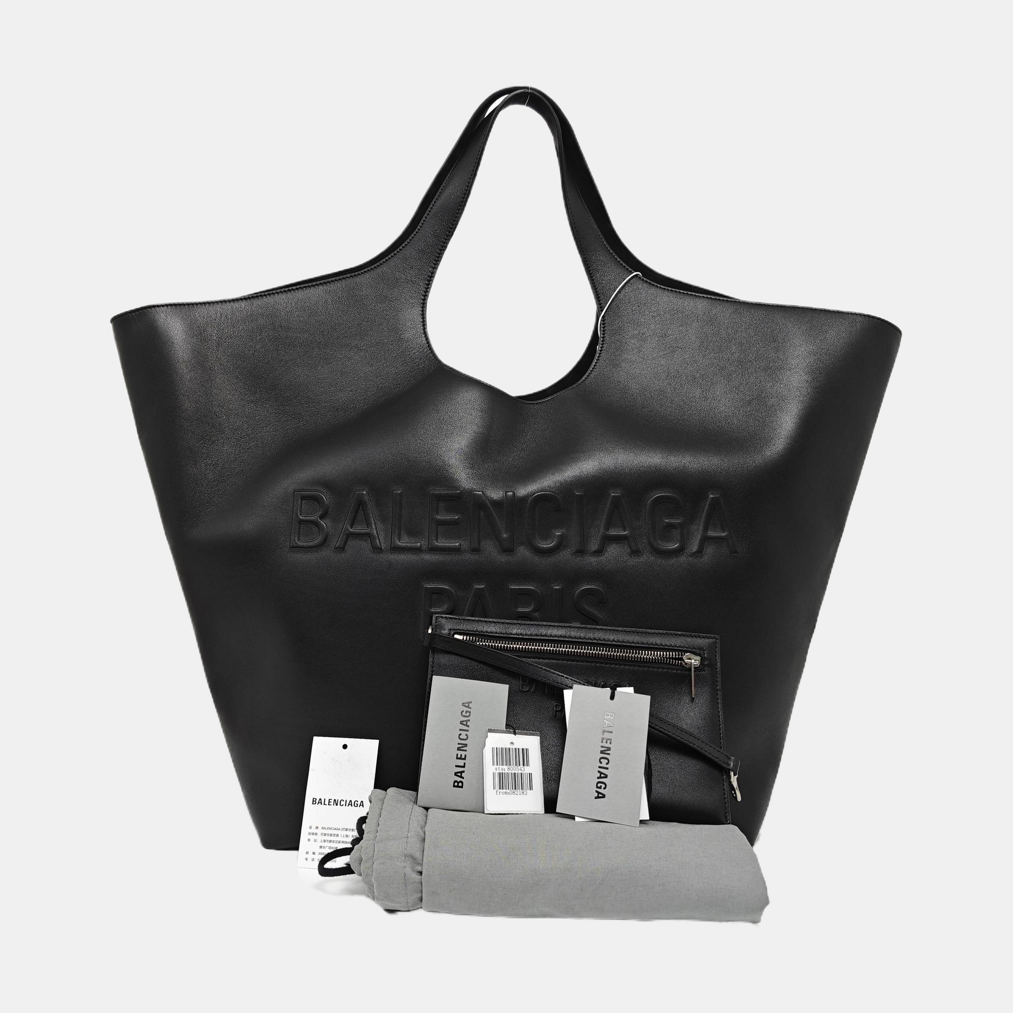 Calfskin Tote Bag Large Black