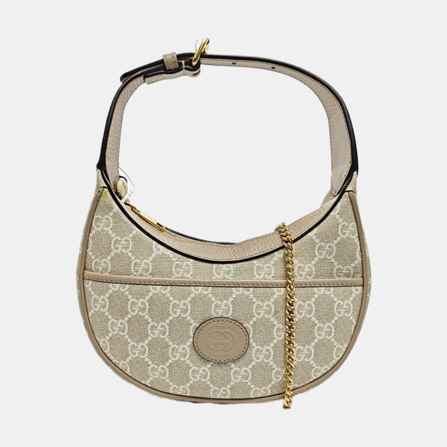 Monogram Coated Canvas Shoulder Bag Beige