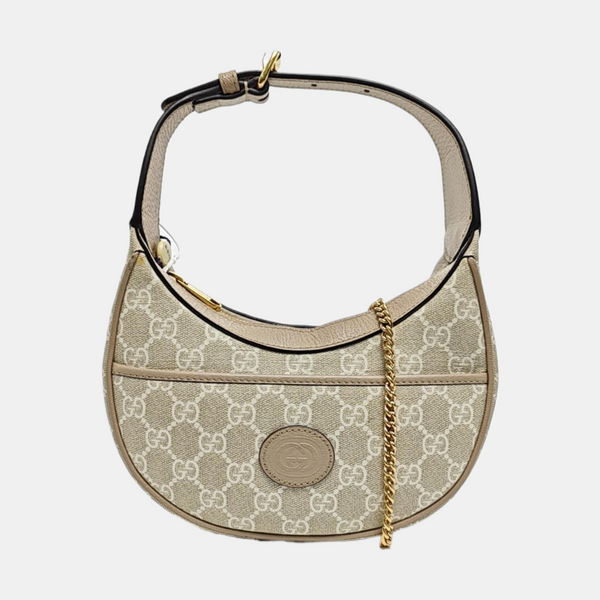 Monogram Coated Canvas Shoulder Bag Beige