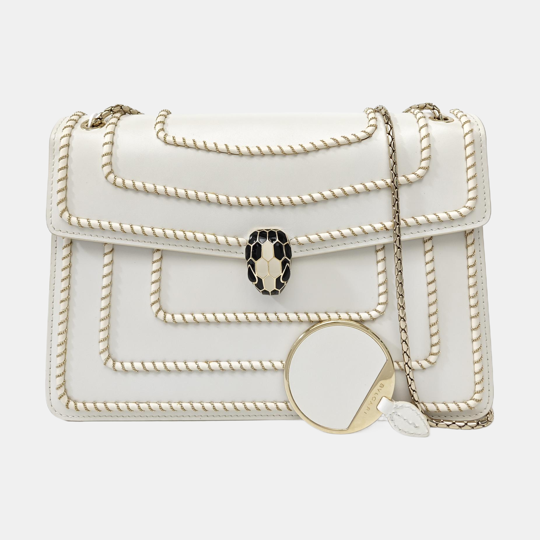 SERPENTI FOREVER Medium Calfskin White