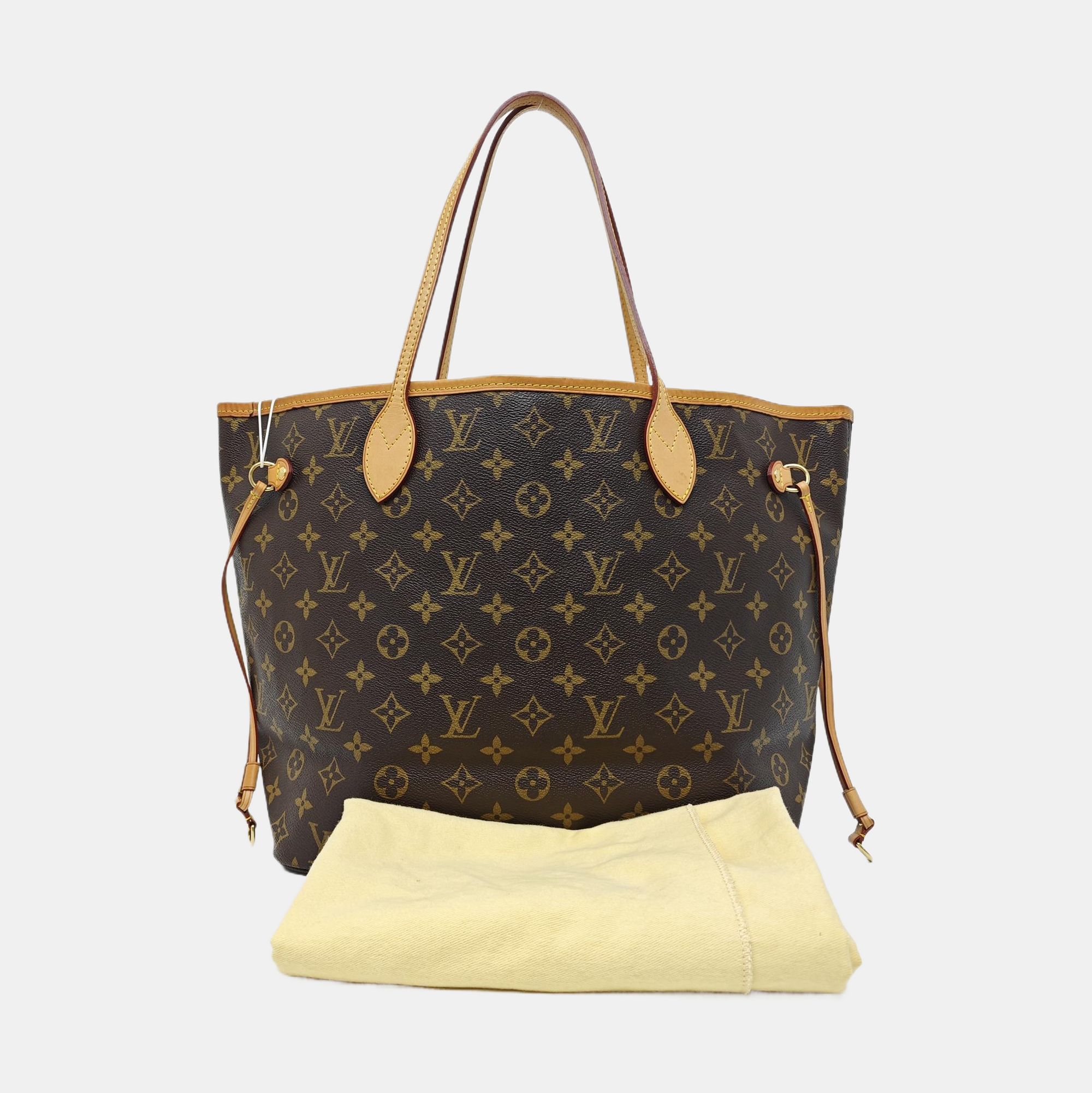 NEVERFULL MM Monogram Coated Canvas Brown
