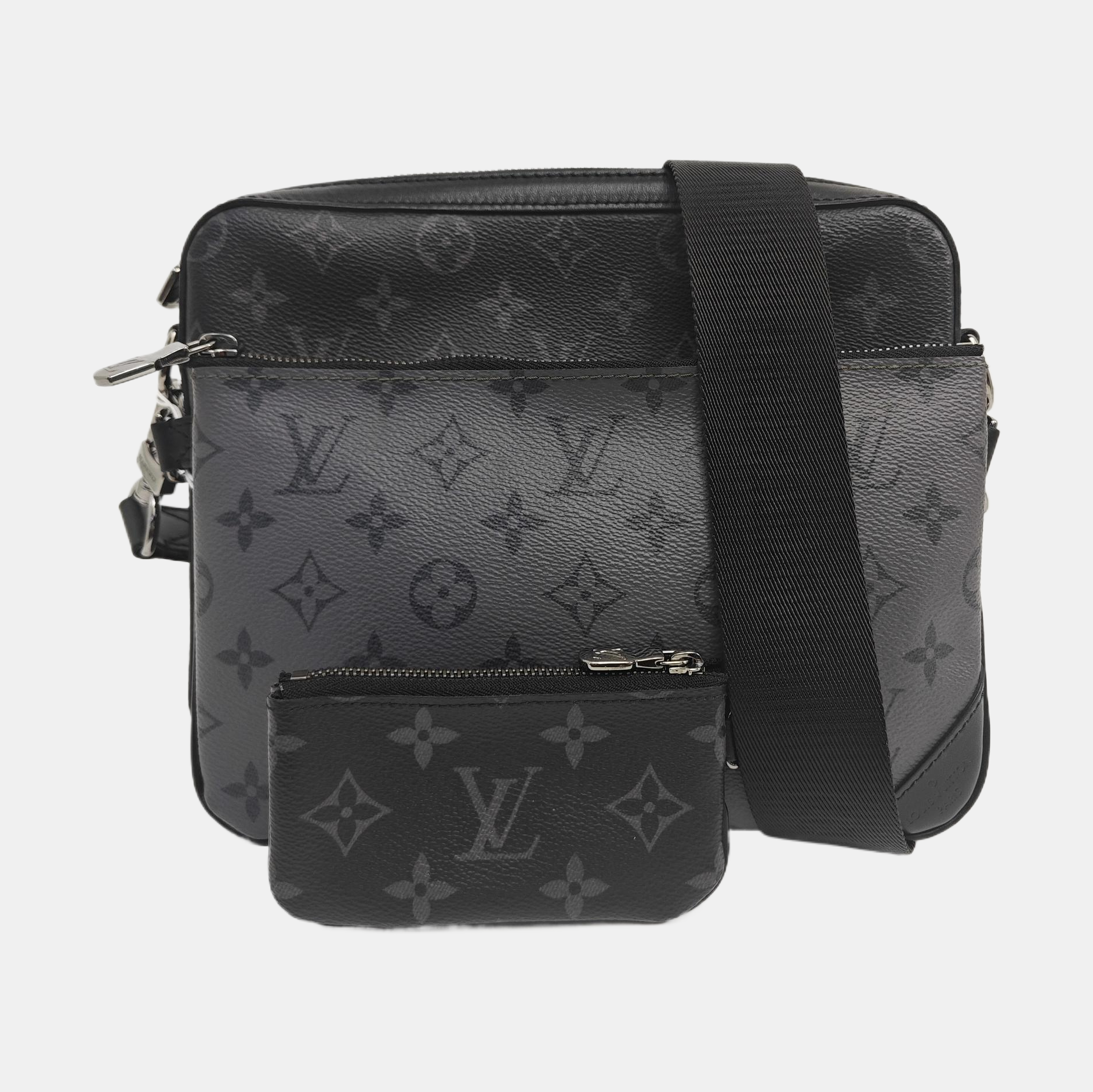 TRIO Monogram Coated Canvas Gray