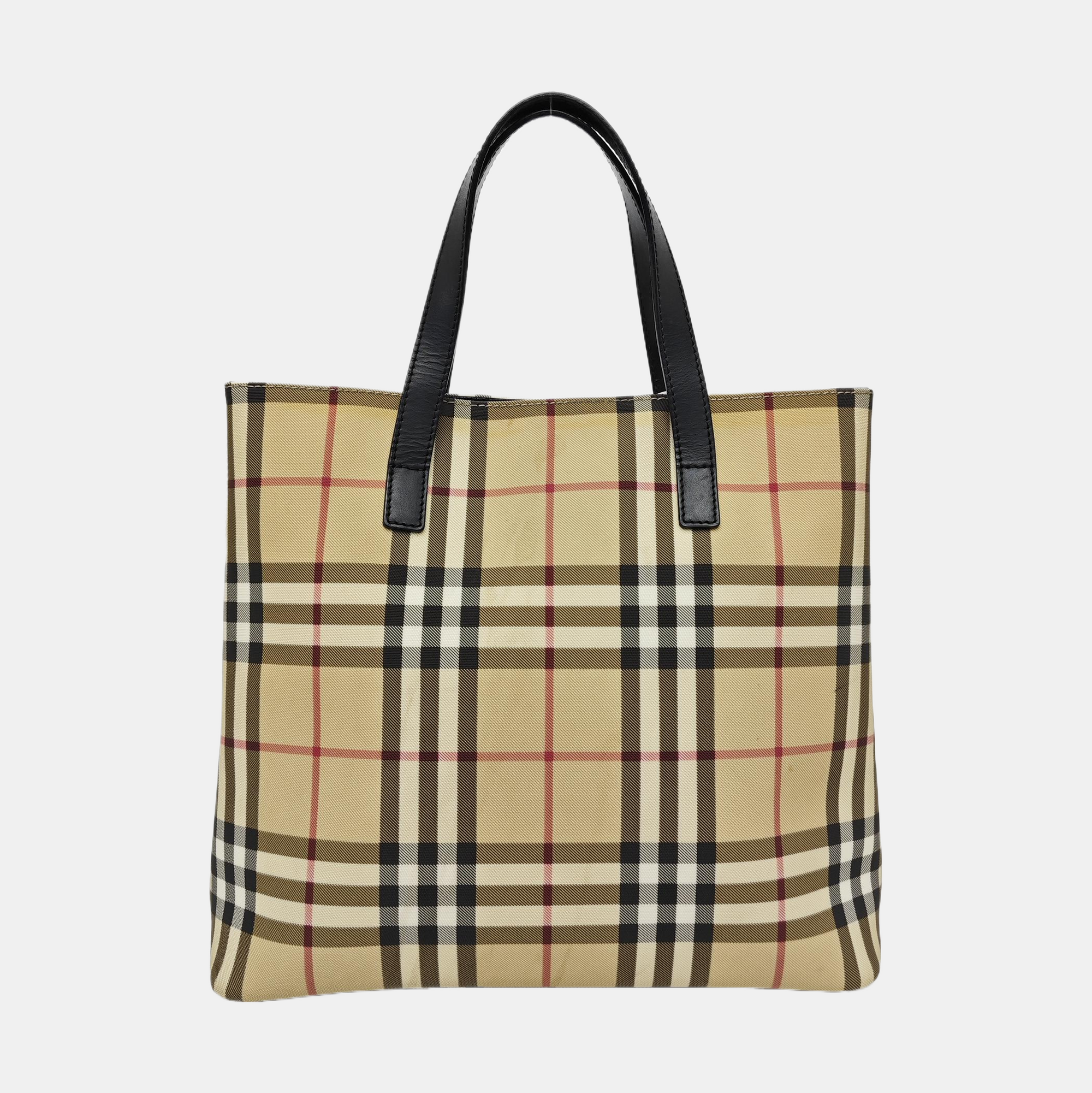 Coated Canvas Tote Bag Beige