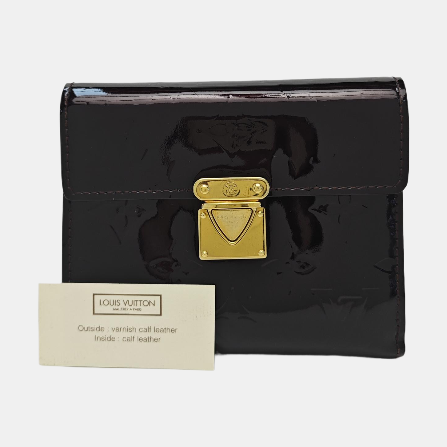 KOALA Monogram Patent Leather Red Card Holder