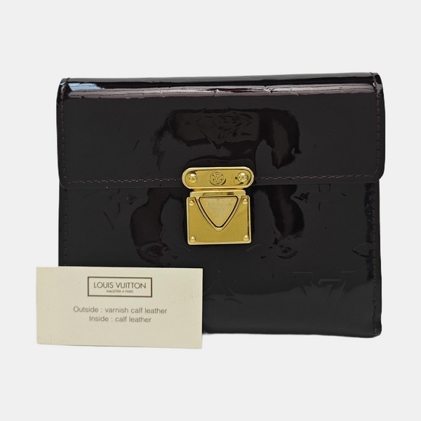 KOALA Monogram Patent Leather Red Card Holder