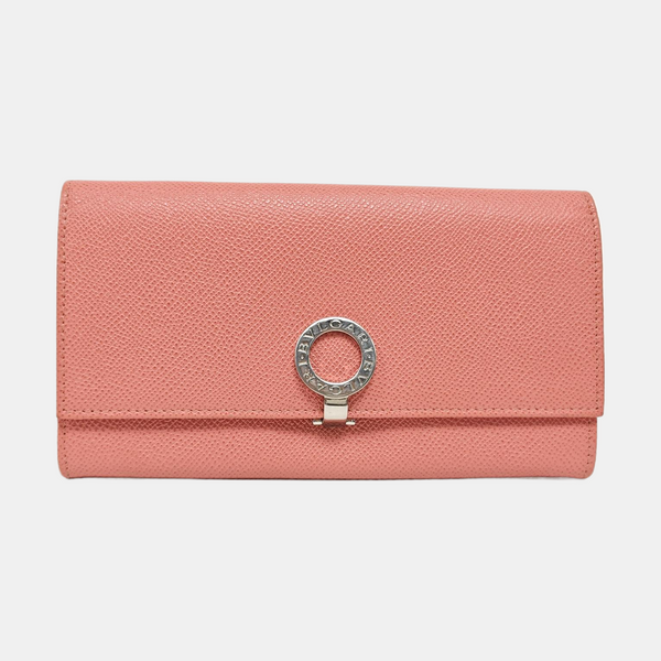 BVLGARI Calfskin Pink Wallet