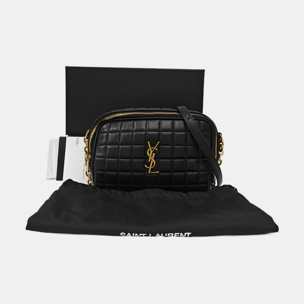 Quilted Lambskin Crossbody Bag Mini Black