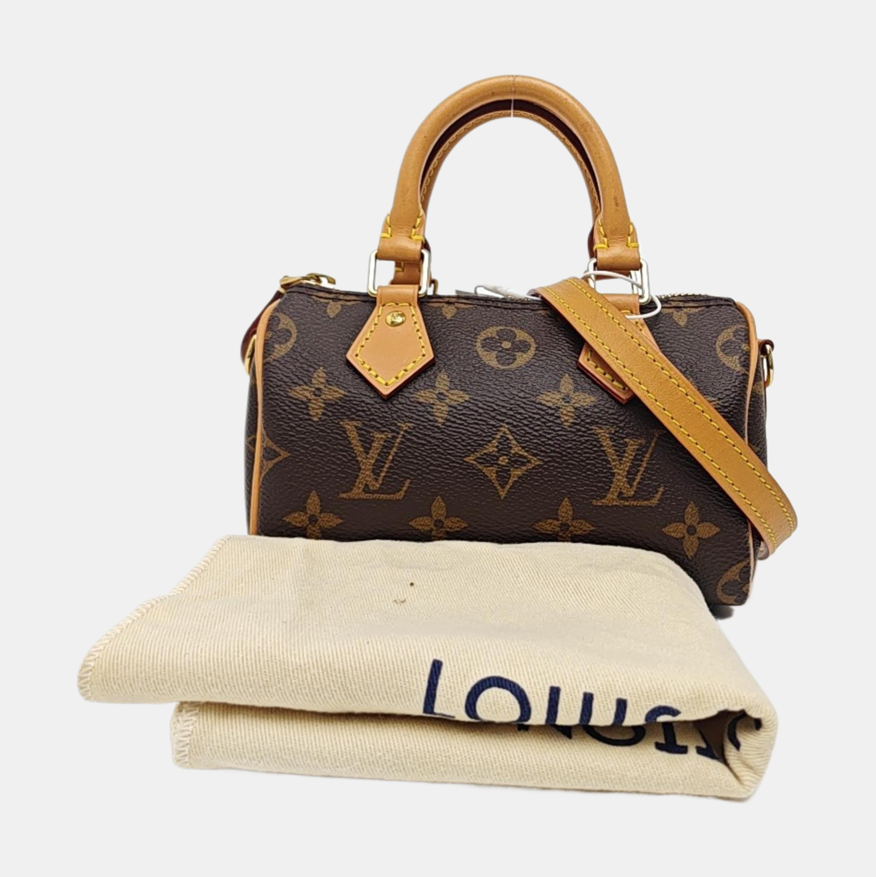 SPEEDY Nano Monogram Coated Canvas Brown