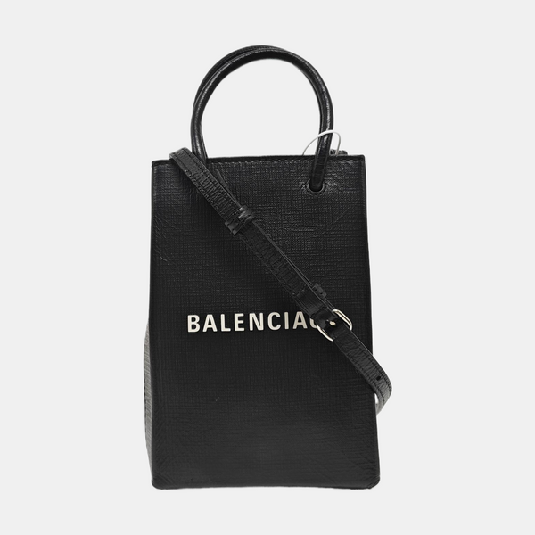 Shopping Bag Calfskin Black