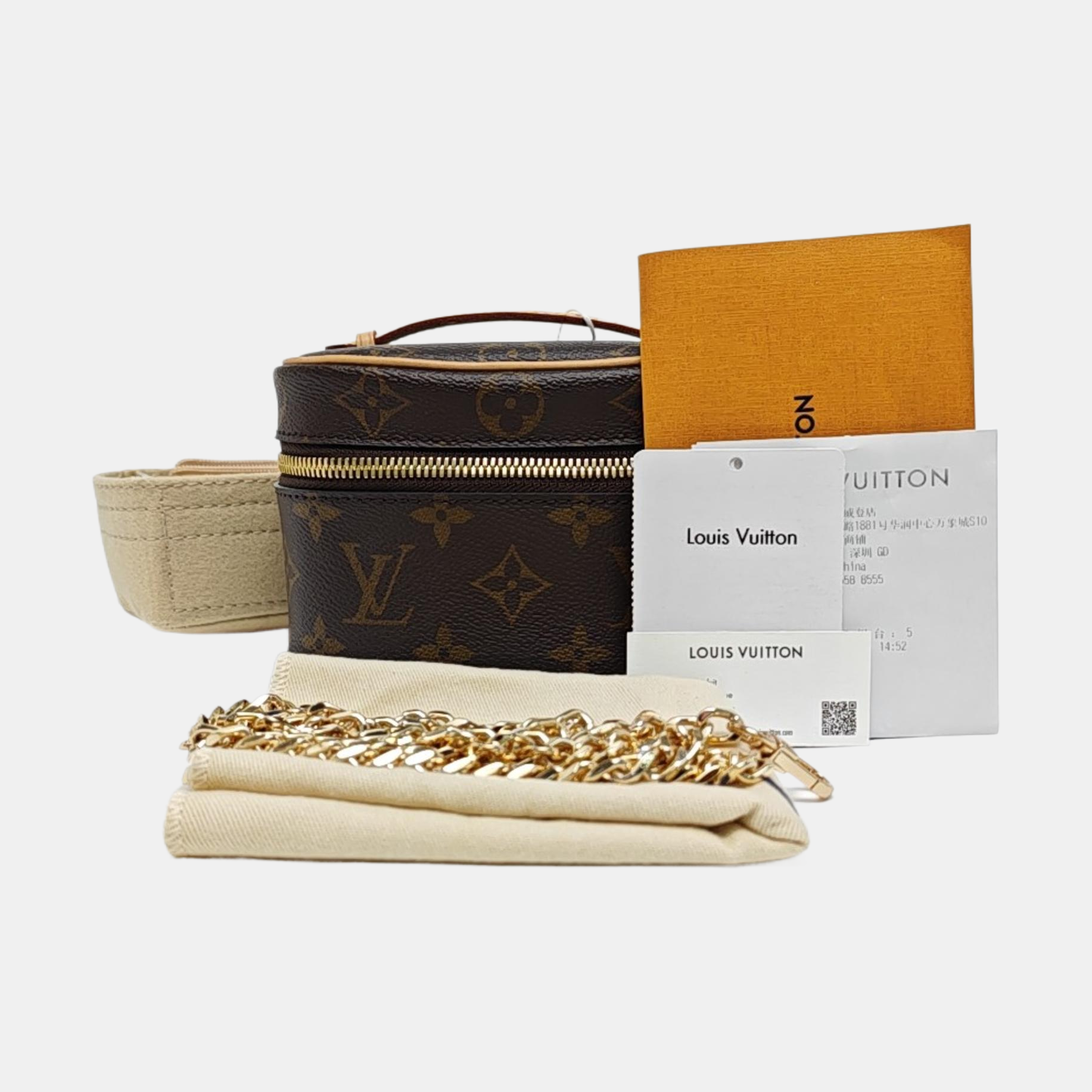 NICE Super Mini Monogram Coated Canvas Brown