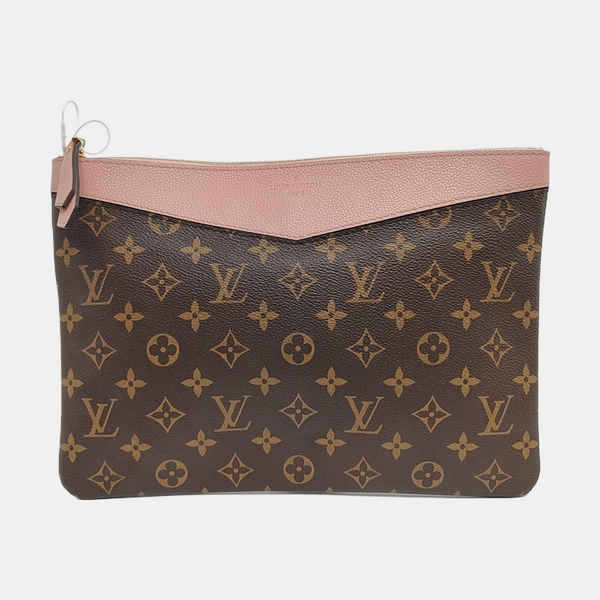 DAILY Monogram Coated Canvas Brown