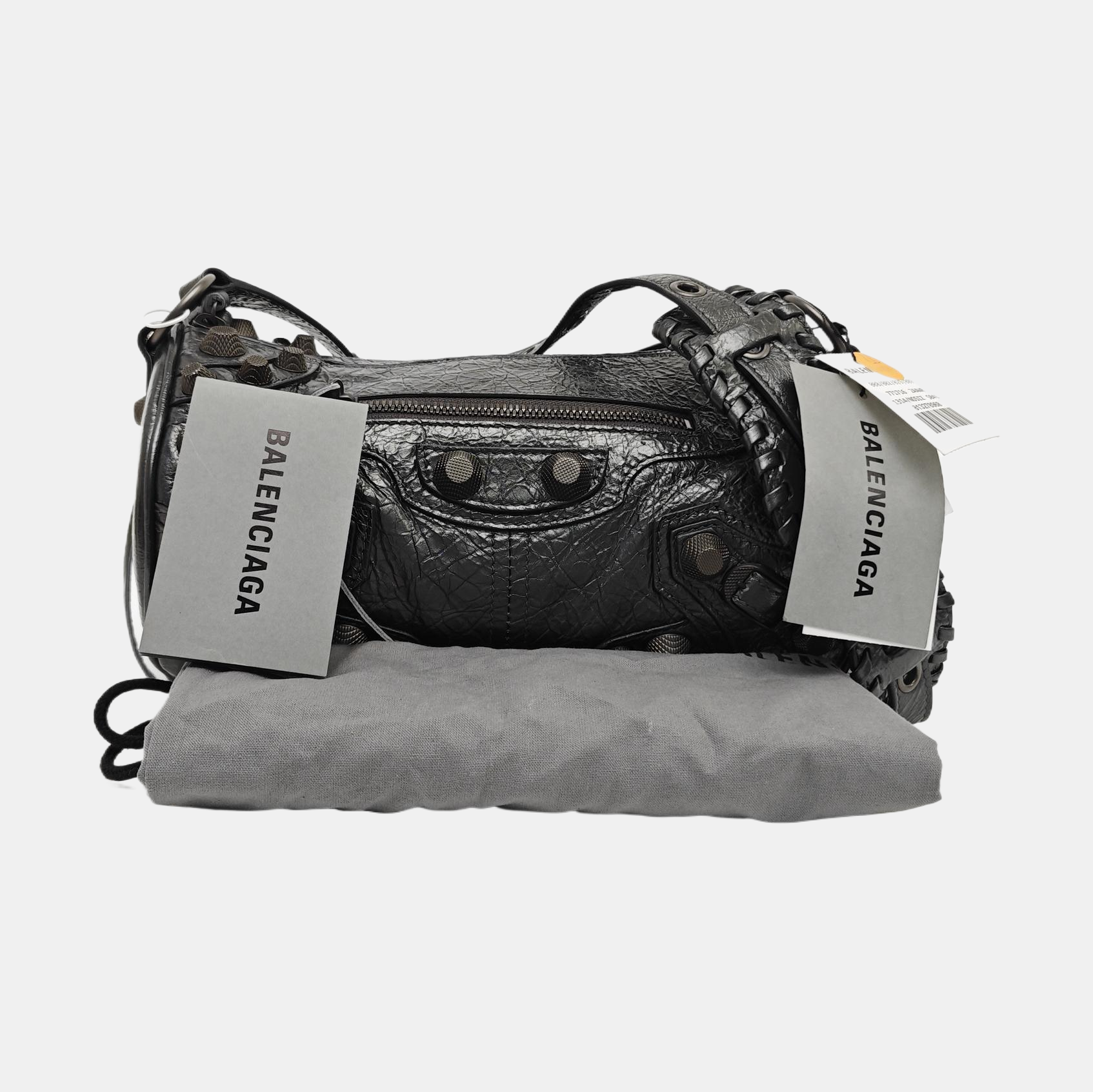 Le Cagole Small Lambskin Gray