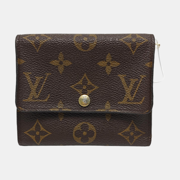 ANAIS Monogram Coated Canvas Brown Wallet