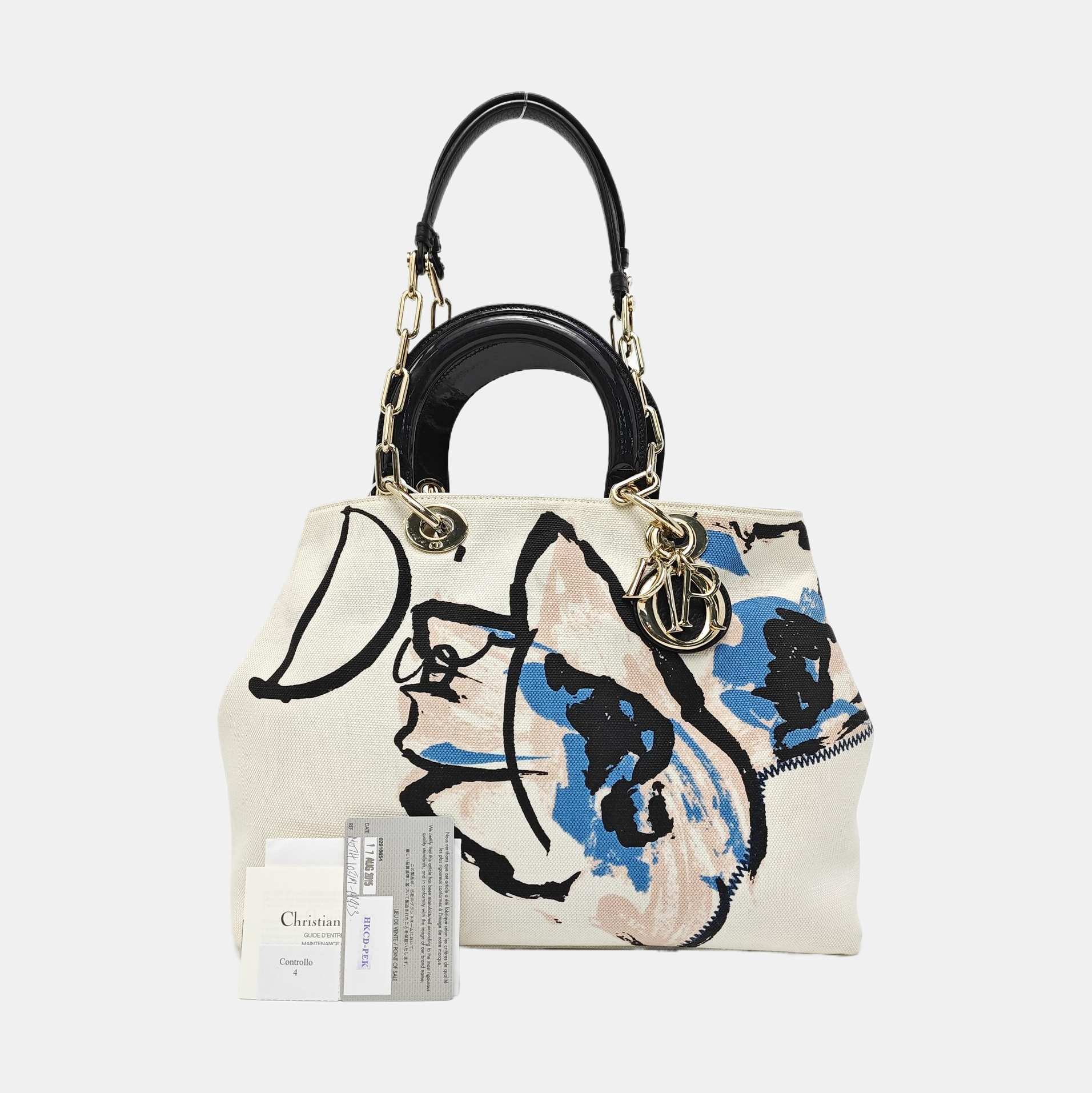 Lady Dior Large Canvas White