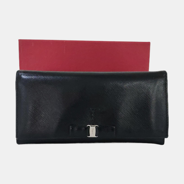Vara Calfskin Black Wallet