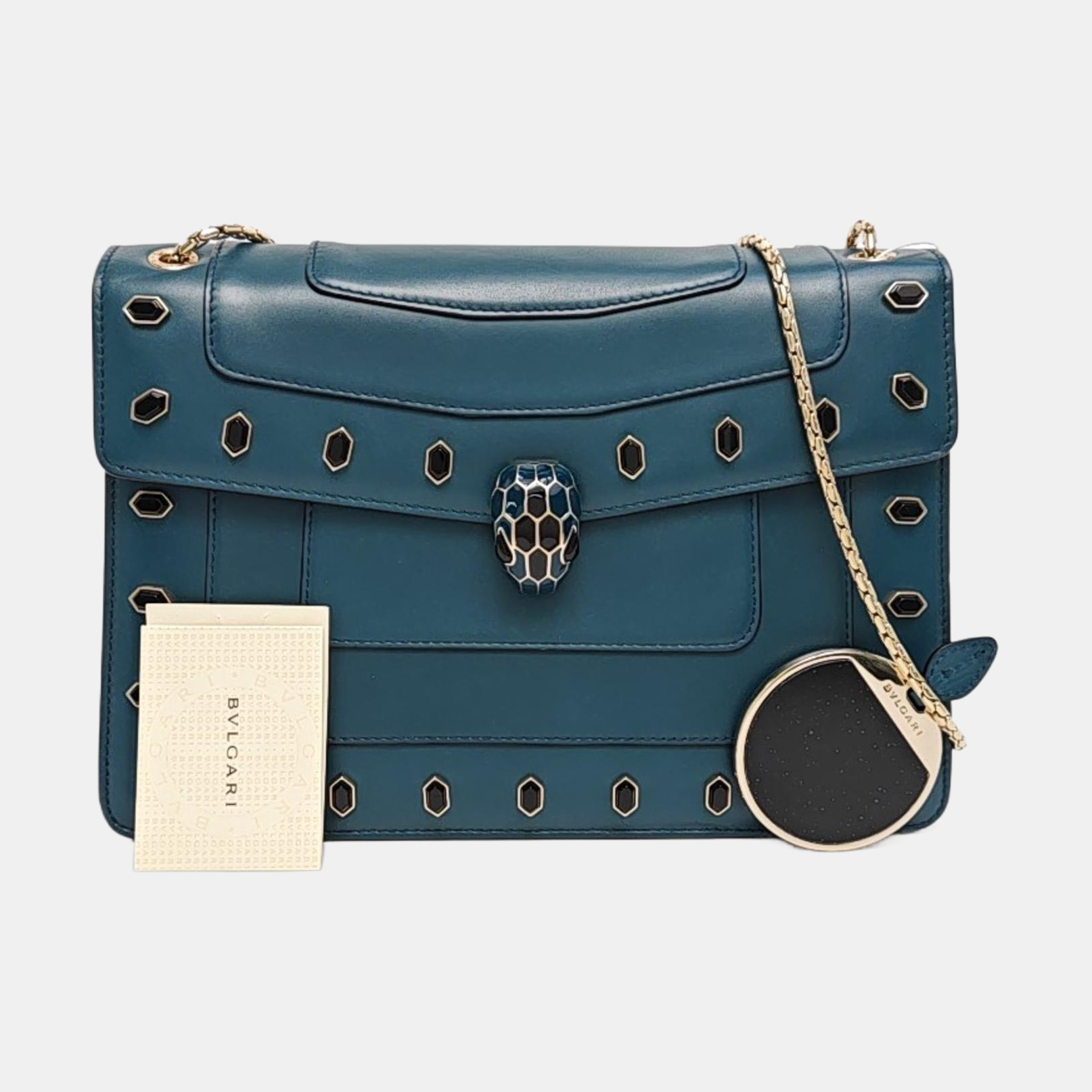 SERPENTI FOREVER Medium Calfskin Blue