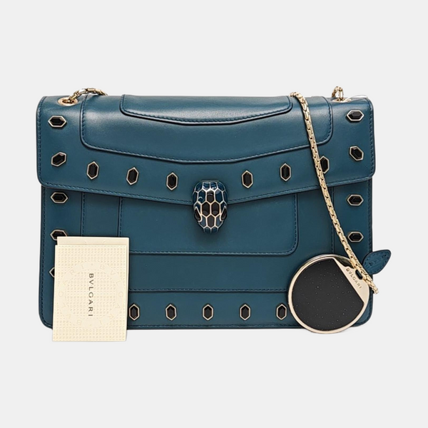 SERPENTI FOREVER Medium Calfskin Blue