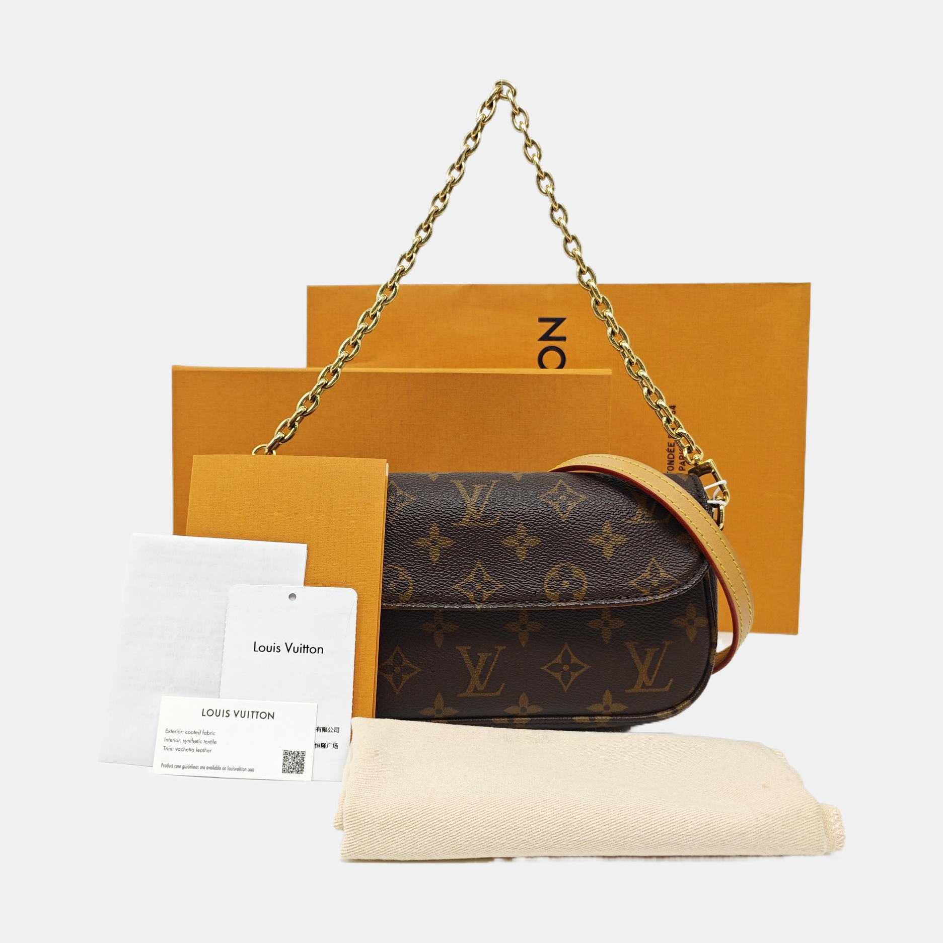 IVY Monogram Coated Canvas Brown