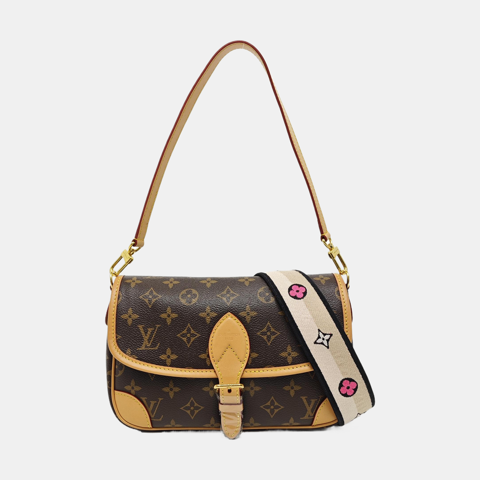 DIANE Monogram Coated Canvas Brown
