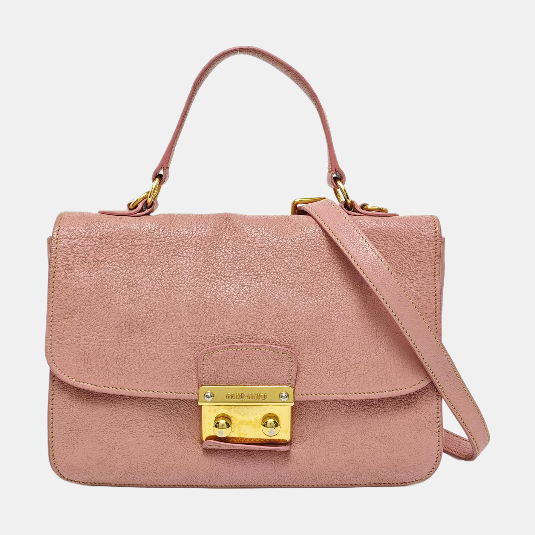 Calfskin Shoulder Bag Pink