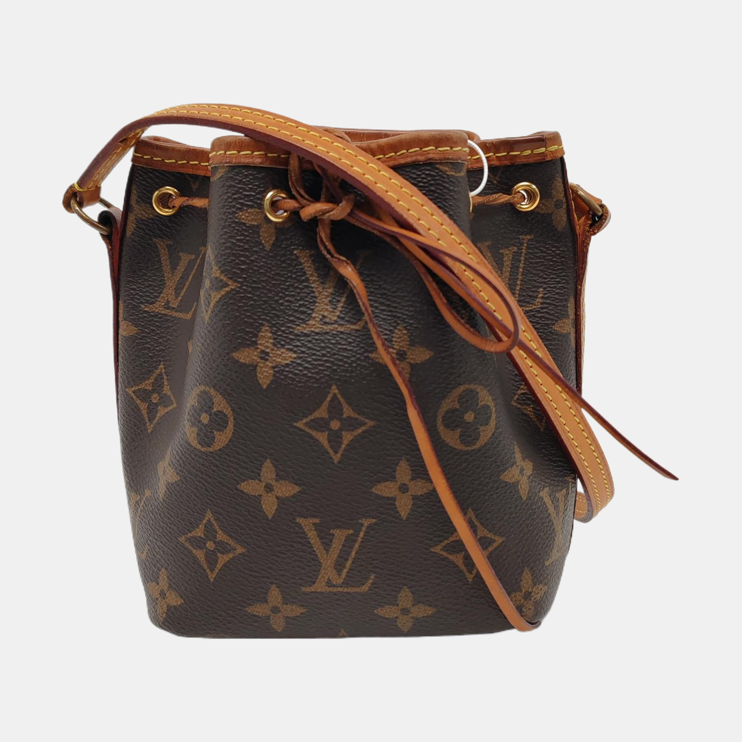 NÉONOÉ Nano Monogram Coated Canvas Brown