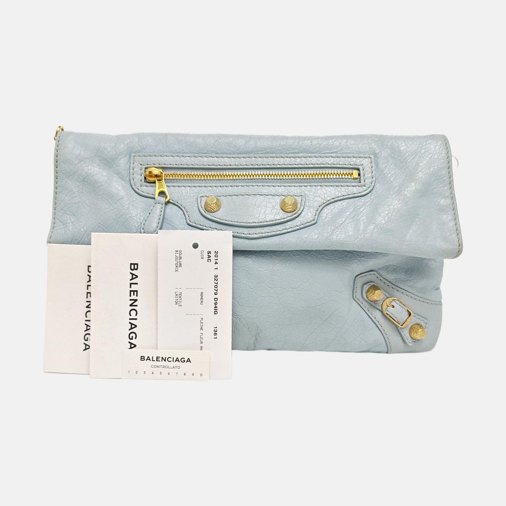 Classic City Small Lambskin Blue