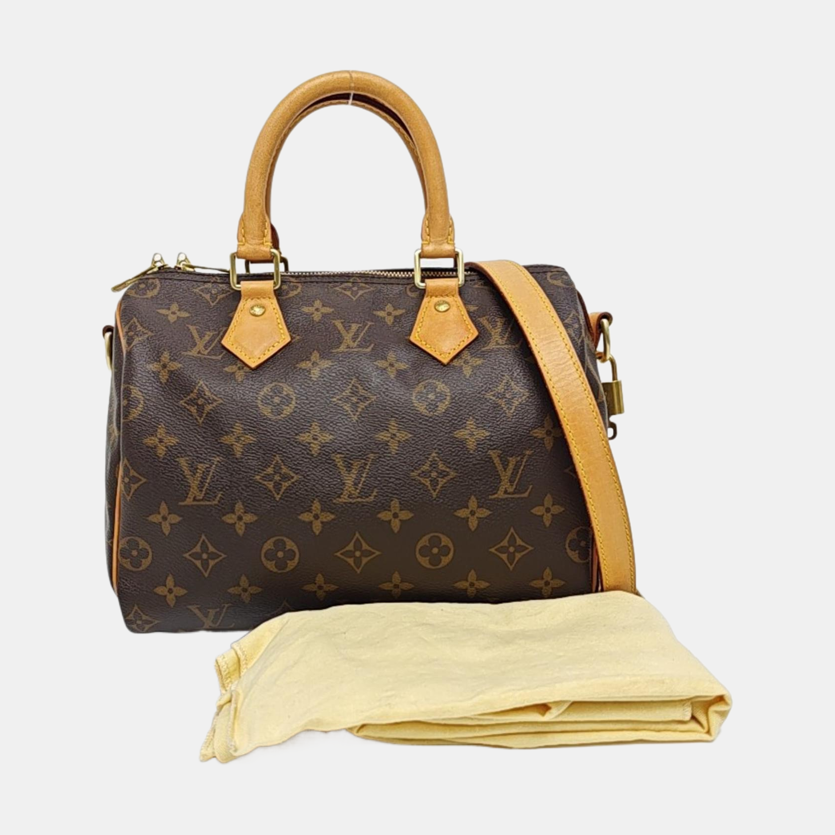 SPEEDY 25 Monogram Coated Canvas Brown