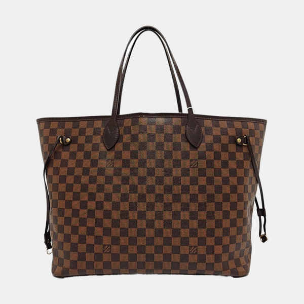 NEVERFULL GM Damier Ebene Coated Canvas Brown