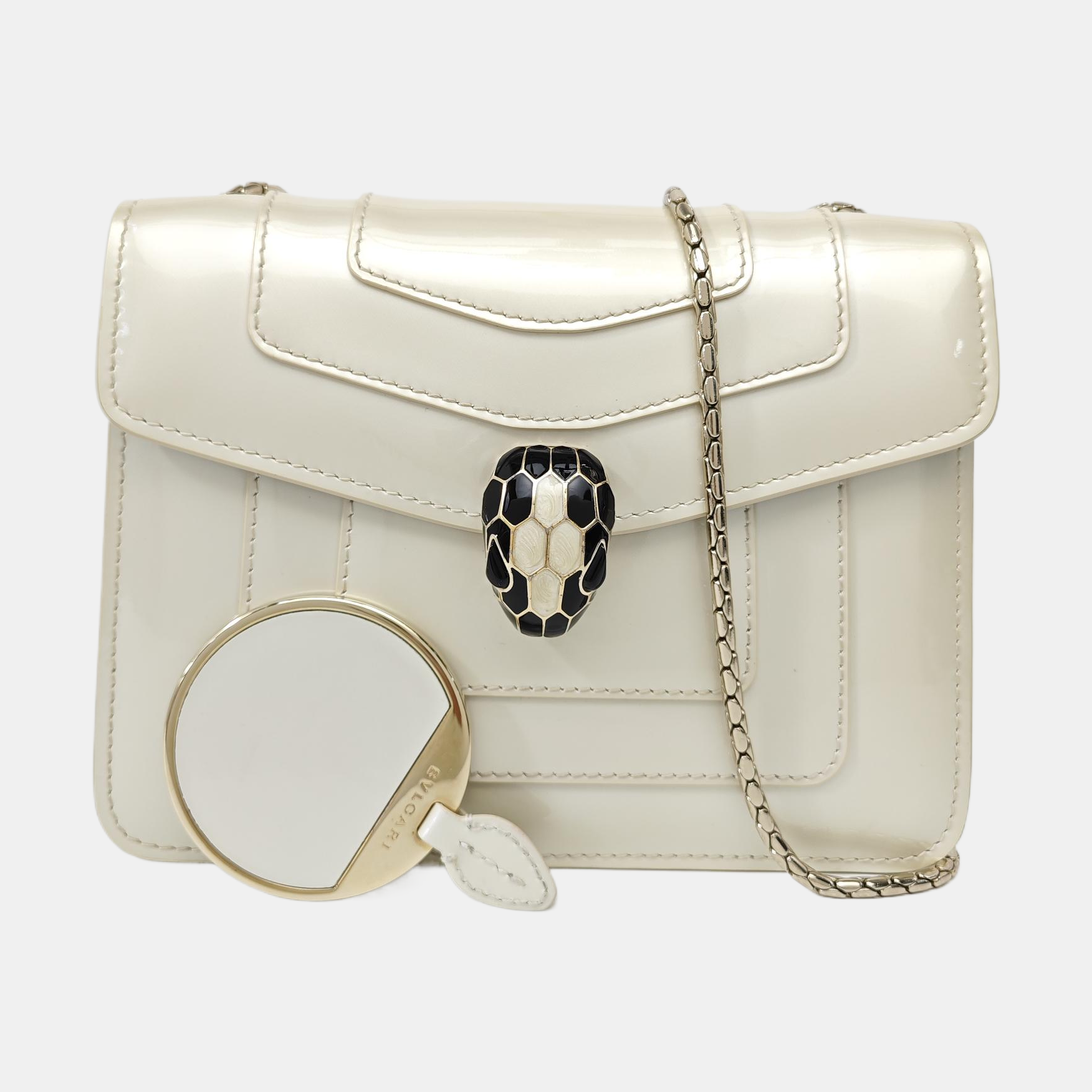 SERPENTI FOREVER Small Patent Leather White