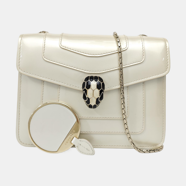 SERPENTI FOREVER Small Patent Leather White