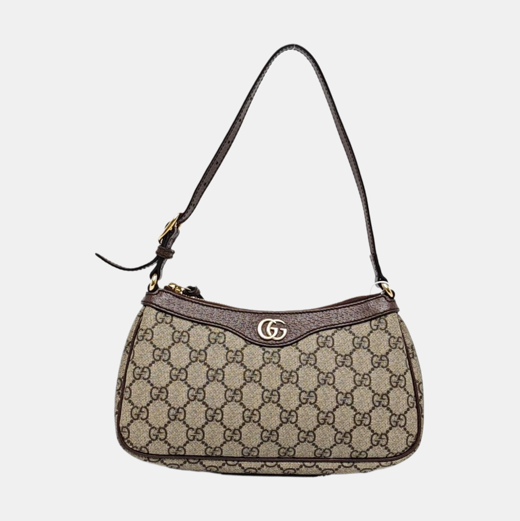 Ophidia Small Monogram Coated Canvas Brown