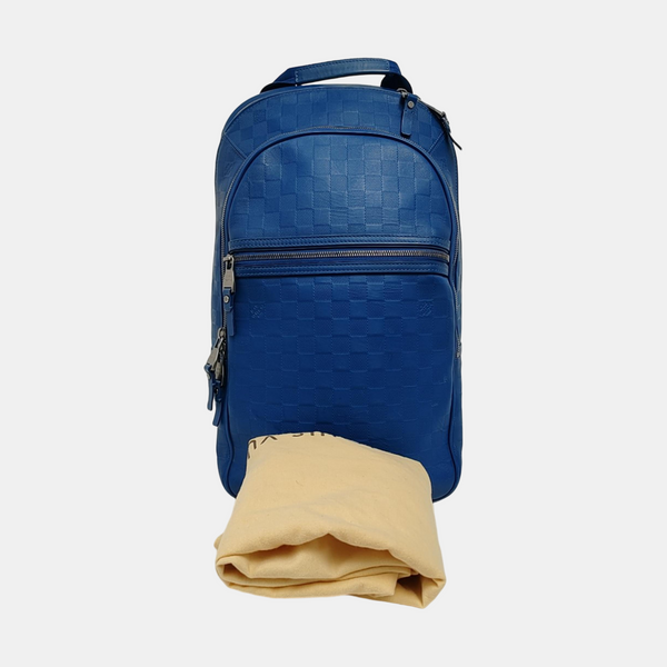 MICHAEL Damier Calfskin Blue