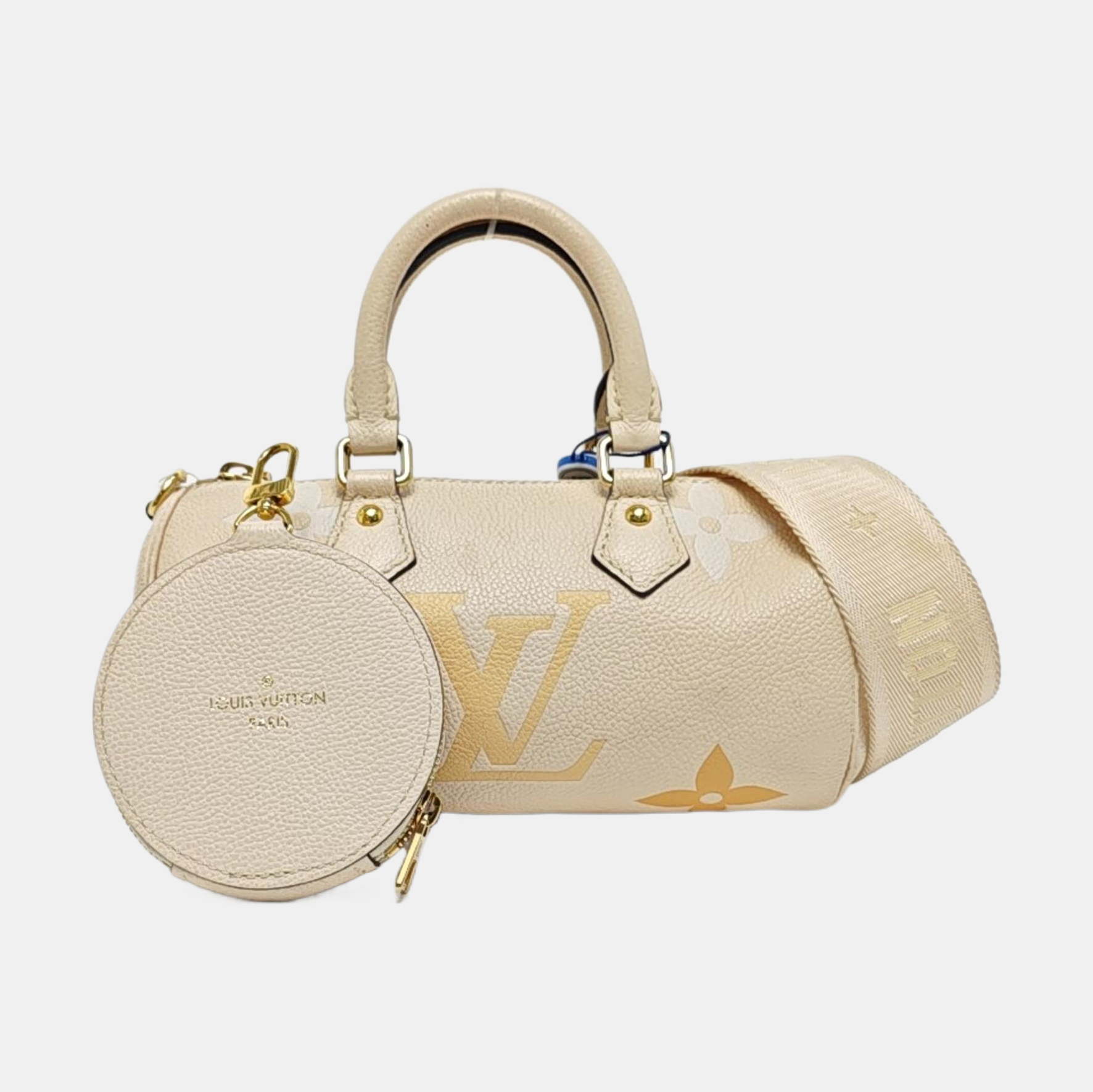 PAPILLON BB Monogram Calfskin Beige