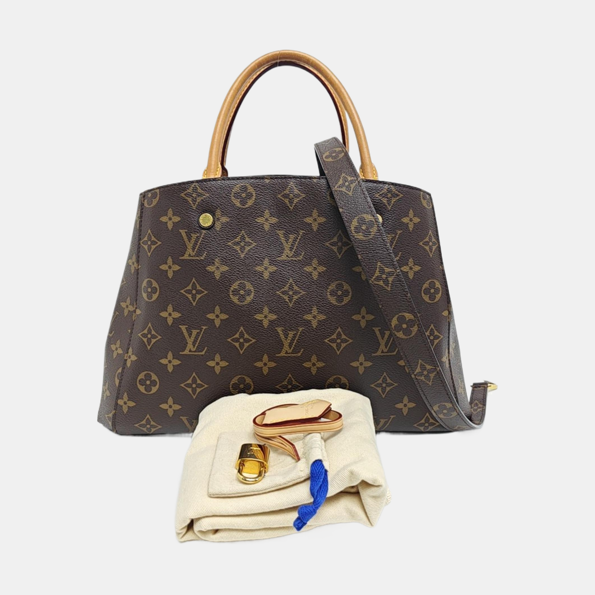 MONTAIGNE Monogram Coated Canvas Brown