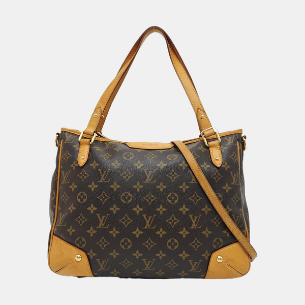 ESTRELA MM Monogram Coated Canvas Brown