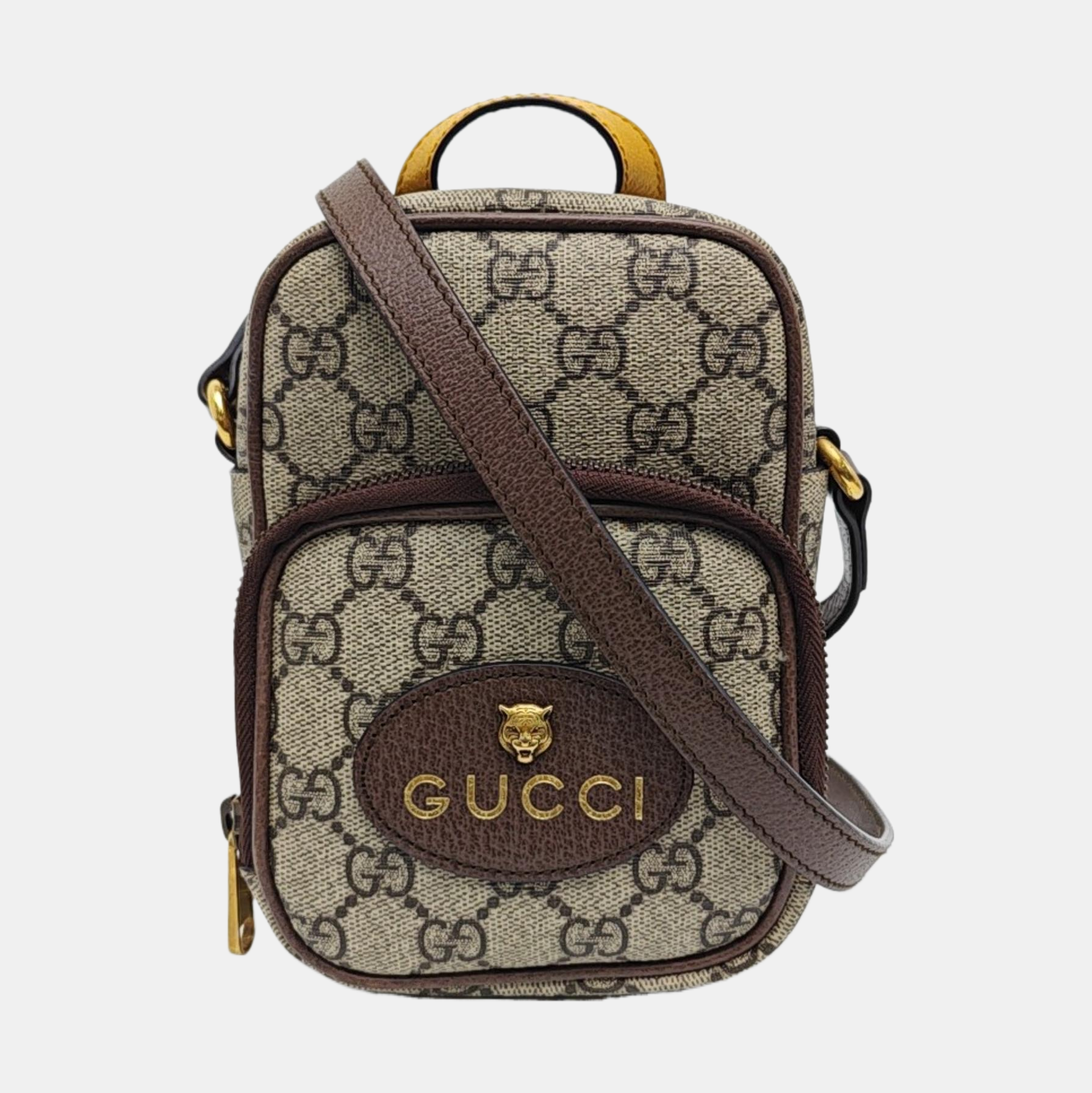 Neo Vintage Mini Monogram Coated Canvas Brown
