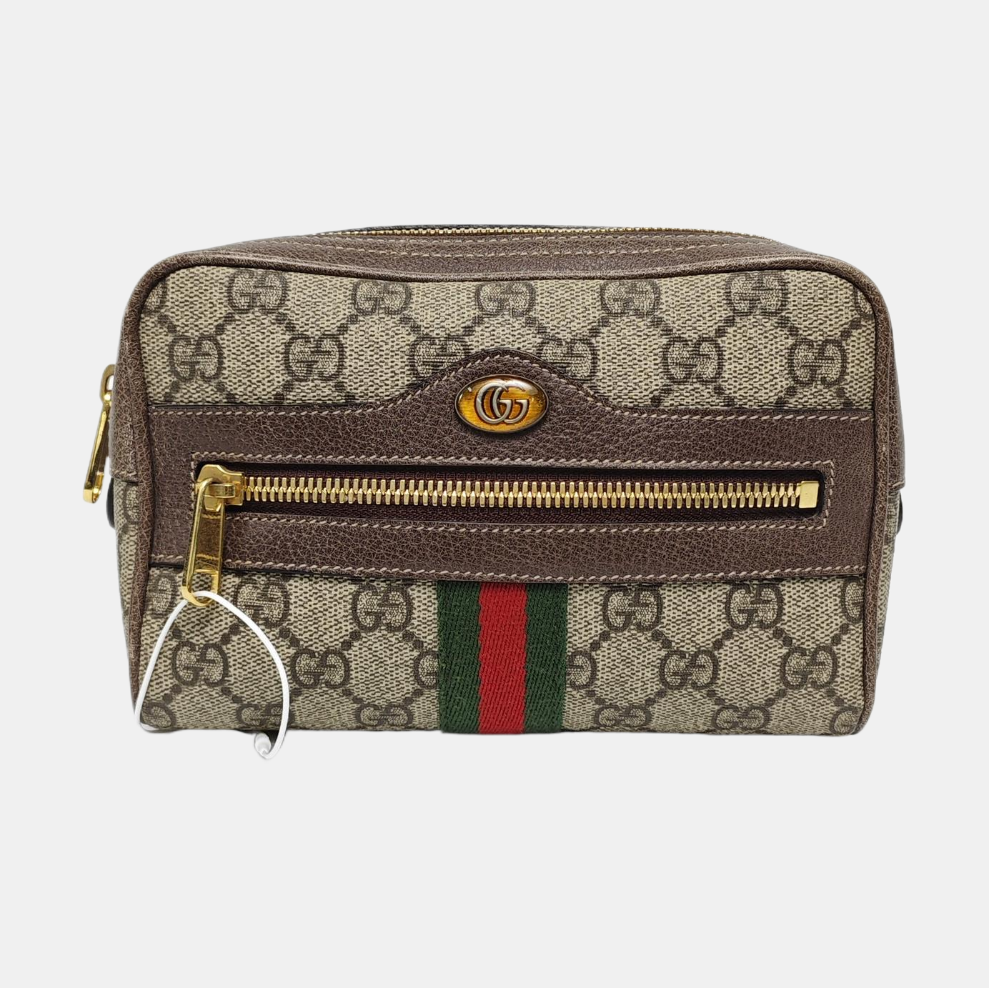 Ophidia Small Monogram Lona Revestida Beige