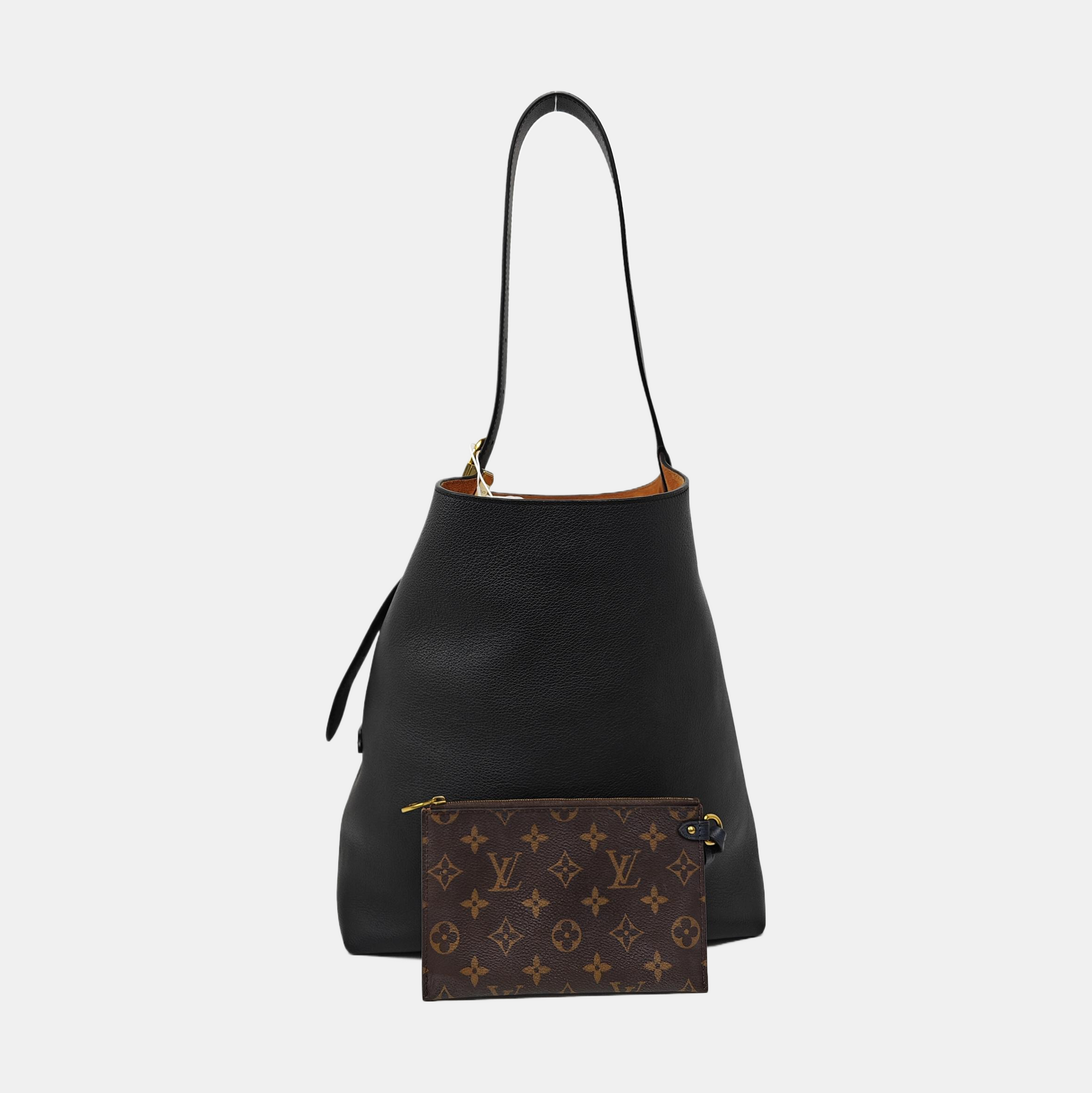 LOW KEY HOBO MM Monogram Calfskin Black