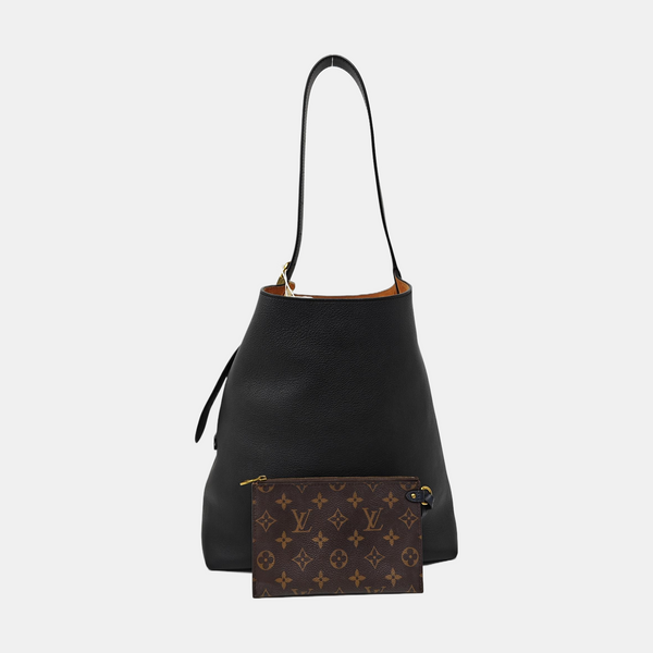 LOW KEY HOBO MM Monogram Calfskin Black
